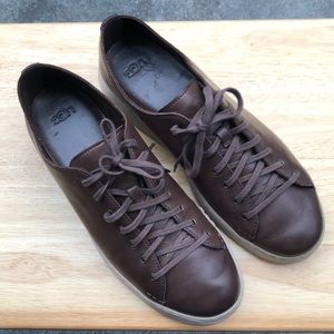 Ugg Pismo Brown Low Top Leather Lace Up Sneaker size 12